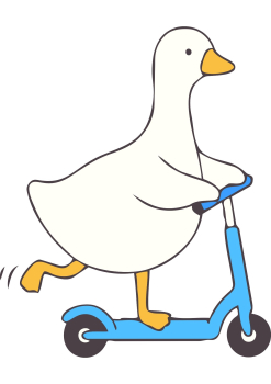 Bügelbild Duck Roller